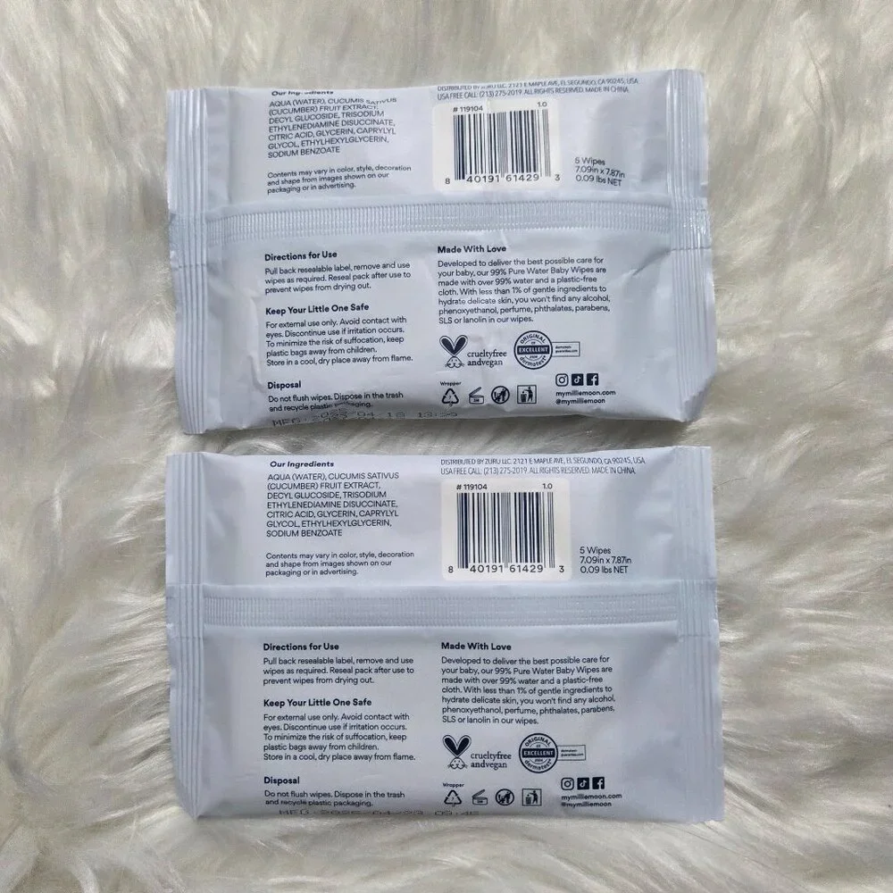 Millie Moon 99% Pure Water Wipes Set